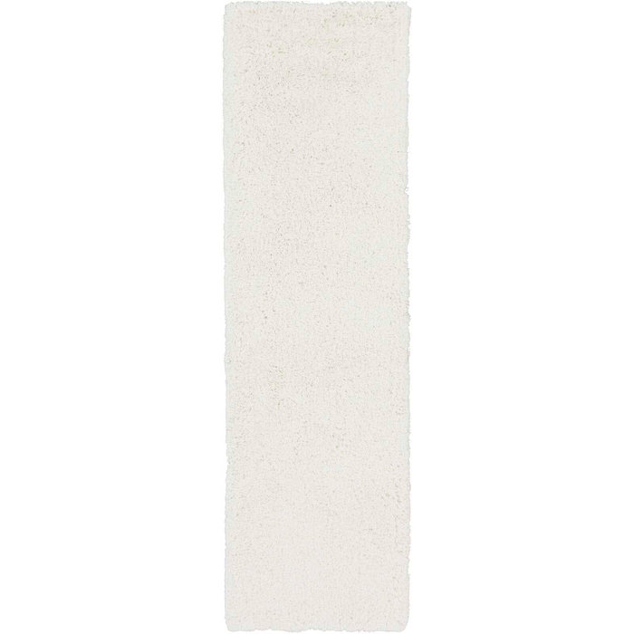 Tapis blanc Hallum tissé à plat à la main, Rectangle 3 pi x 5 pi