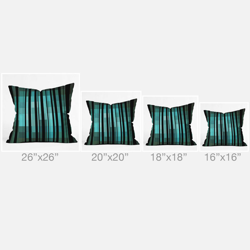 Throw Pillow, 18" x 18", Blue/Green/White