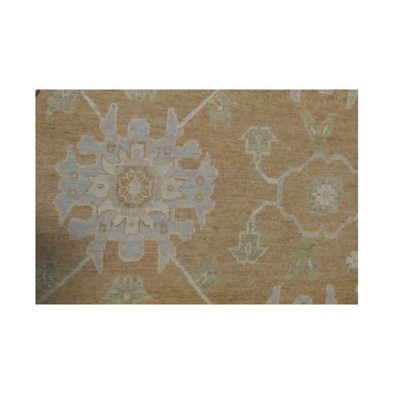 Tapis brun et bleu de haute qualité noué à la main