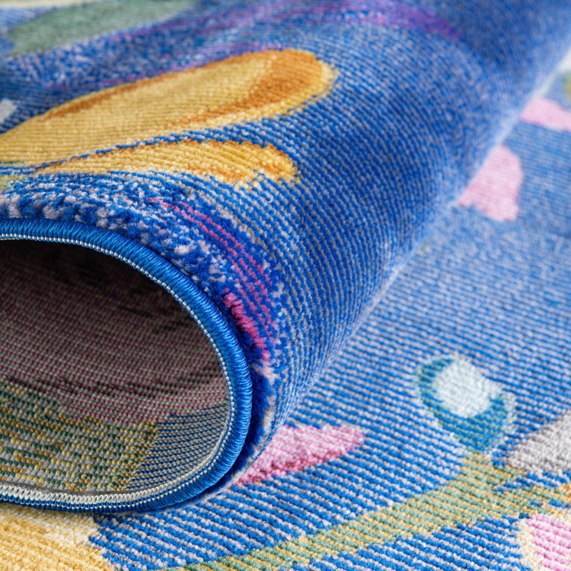 Corderro Floral Indoor Rug, Round 7'