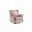 Fauteuil oscillant rose en tissu avec pivot