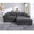 91" Modular Loveseat Sofa Couch with Movable Ottoman-859297106