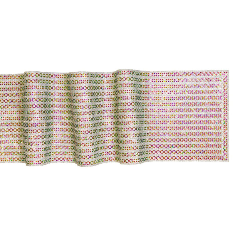 Chemin de table Sparkles Home Madison Avenue | Polyester | Motif en X | Rectangle | 72 po, 108 po x 13 po