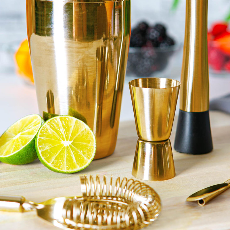 Margarita Cocktail Shaker Set, Gold