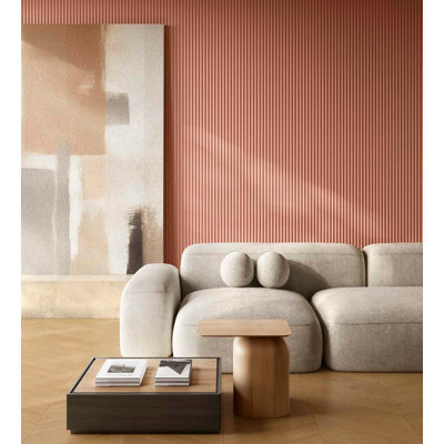 Canela 24" x 48" 3D Fluted Porcelain Wall Tile – Ribbed Textured Large Format