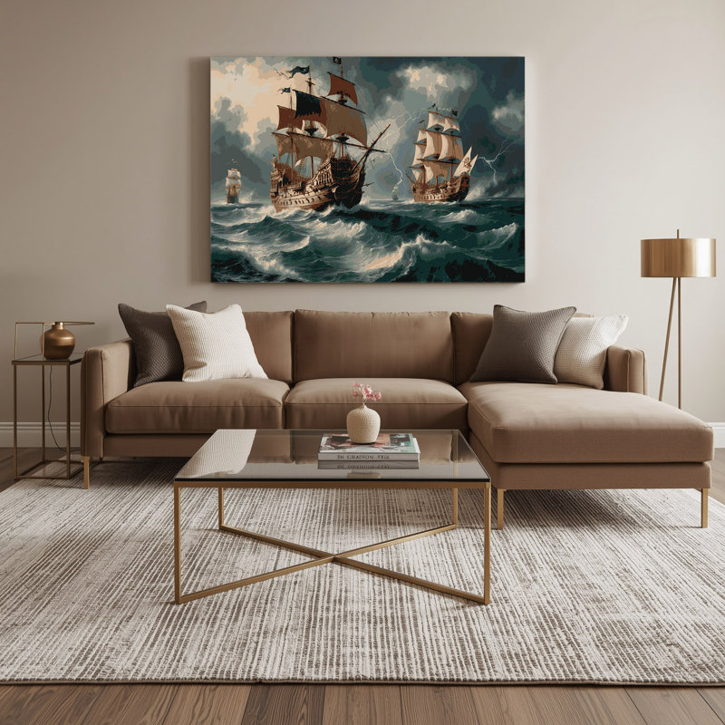 Art mural sur toile vert, H 20 po x l 30 po