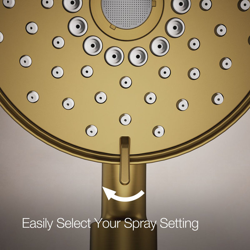Purist® 2.5 GPM 2-In-1 Multifunction Shower Combo Kit, Vibrant Brushed Moderne Brass