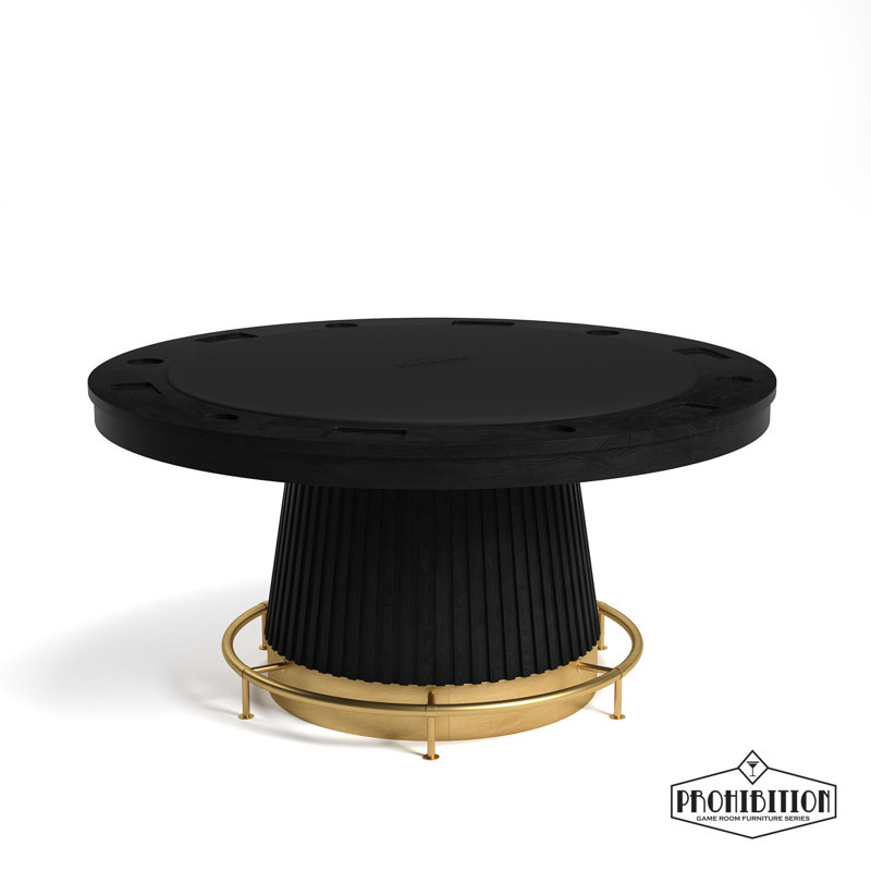 Plateau de table de poker 60 po Prohibition Series - noir