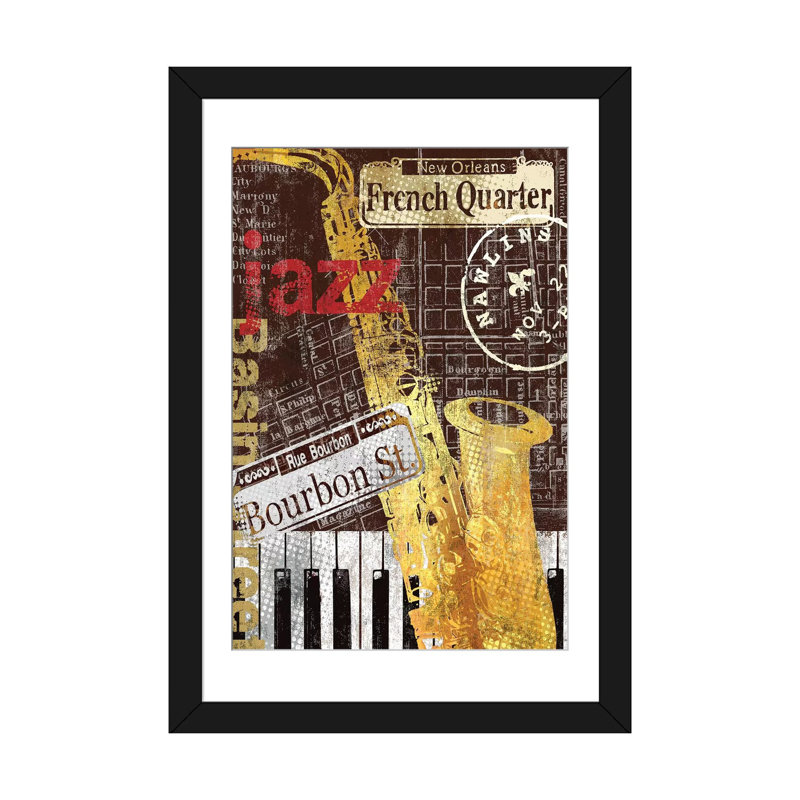 «NAwlins», reproduction d'impression sur toile, Papier d'art encadré noir, Blanc, H 32 po x l 24 po x P 1 po