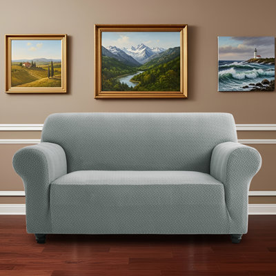 Luxury Microfiber Stretch Spandex Box Cushion Sofa Slipcover – Soft, Breathable, Wrinkle-Resistant & Durable Anti-Slip Furniture Protector