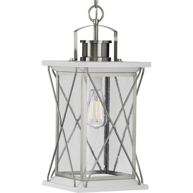 Alexe Outdoor Hanging Lantern, Stainless Steel