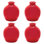 Mini vase en bourre de dolomite (ensemble de 4)