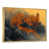 Toile avec cadre flottant or