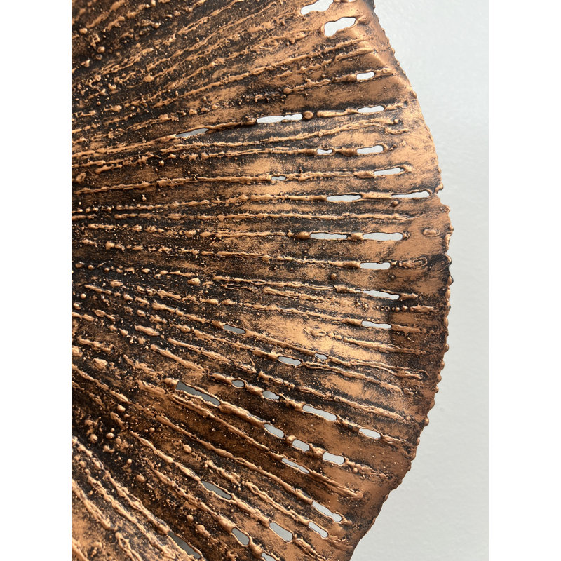 Lotus Wall Décor, Copper, 9" H x 9" W x 2" D