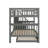 Stairway Full-Over-Full Bunk Bed With Trundle, Storage And Guard Rail-948679648