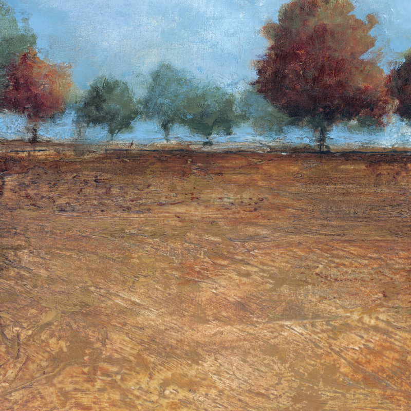 Meadow With Trees And Textured Bottomed - Wrapped Canvas Painting, 30cm H x 30cm W x 3.8cm D