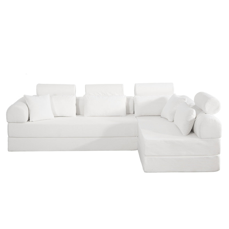 L Shape Modular Sectional Sofa, Beige