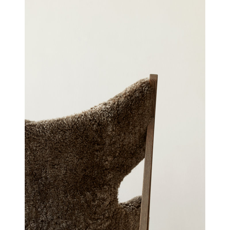 Knitting Lounge Chair, Sheepskin Root, Dark Staind Oak