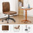 Faux Leather Mid Back Swivel Computer Task Desk Chair-91696632-101109633