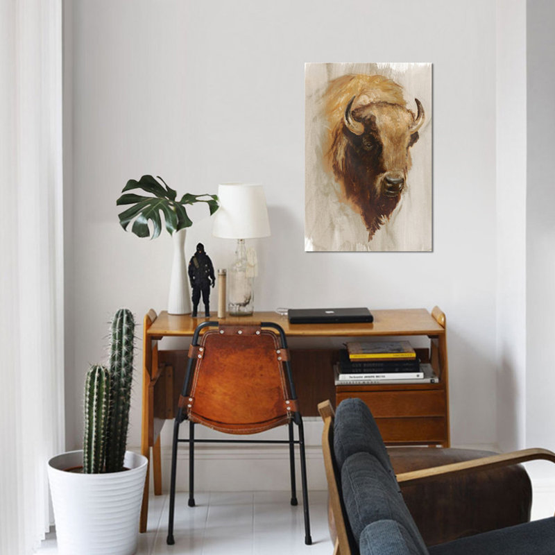 « western american animal study iii », reproduction sur toile, H 40 po x l 26 po x P 1,5 po, Pas de tapis, Toile tendue