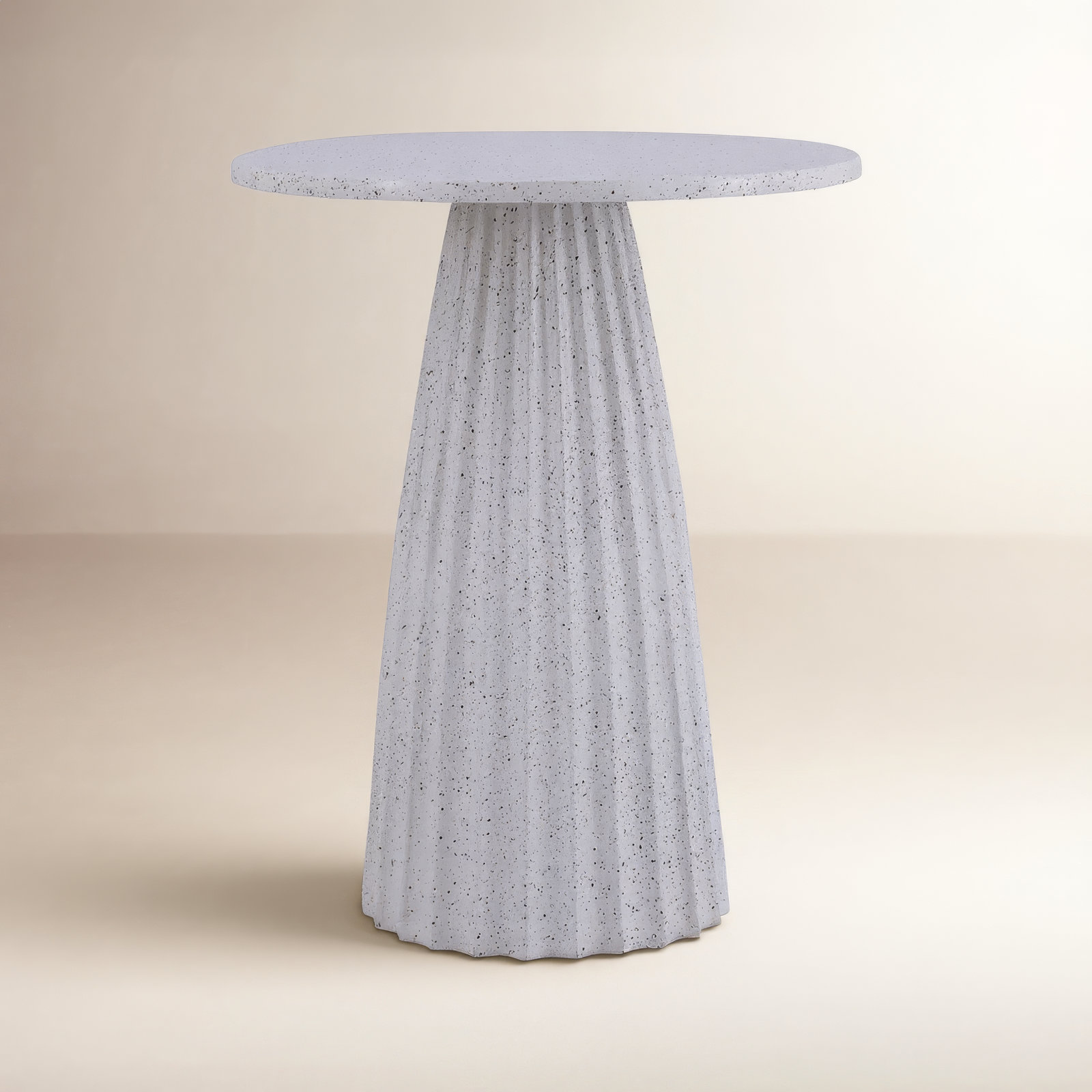 18" End Table, White Top/Gray Base, 22" H x 18" W x 18" D