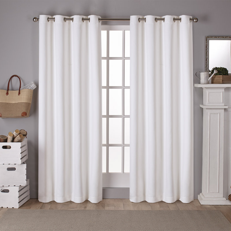 Mcmanus Room Darkening Thermal Grommet Curtain Panels, Vanilla, 52" W x 108" L