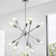 10-Light Sputnik Chandelier Lighting In Chrome Finshed With Adjustable Arms