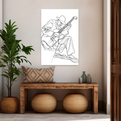 Art mural abstrait contemporain Blues