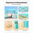 Beach Cabana, 8 x 8 ft Beach Canopy with Side Wall, UPF 50+ Protection Easy Setup Cabana Tent with Sand Pockets, Adjustable Height Portable Shade Sun Shelter Umbrella for Family & Friends, Green-122603809