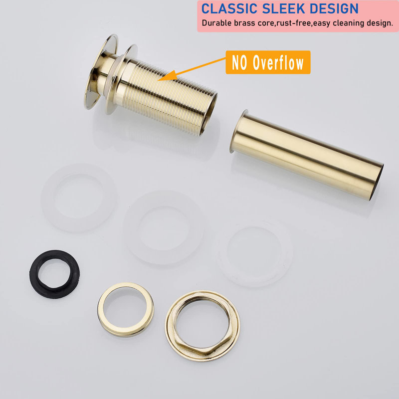 2.56'' W Pop-Up, Brushed Gold