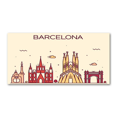 Inscription Barcelona - Wrapped Canvas Print