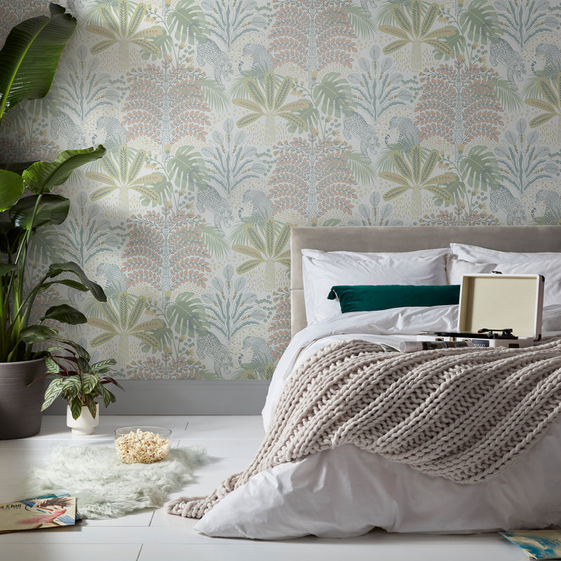 Envy Savannah Fauna Removable Wallpaper, Green