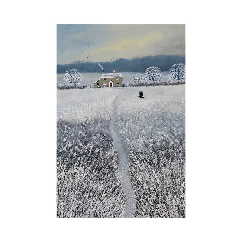 The Path To Winter Cottage by Jo Grundy - Wrapped Canvas Print, 30.48cm H x 20.32cm W x 1.905cm D