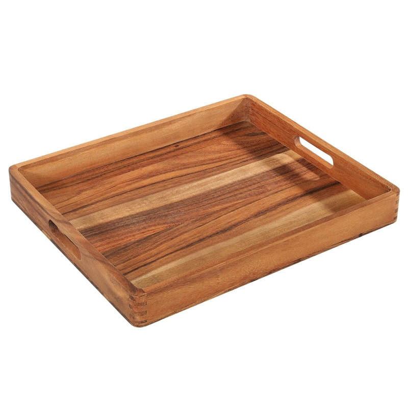 Plateau en bois d'acacia Lella Peak® Kaella, H 2,4 po x L 20,5 po x l 17 po