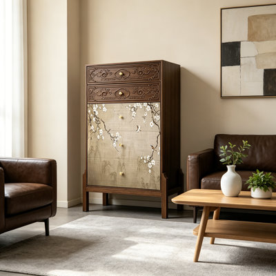 Nouvelle armoire d'entrée en bois massif de style chinois