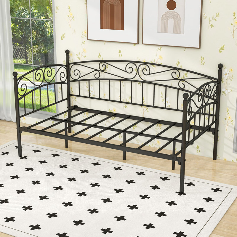 Twin Metal Daybed with Strong Slat