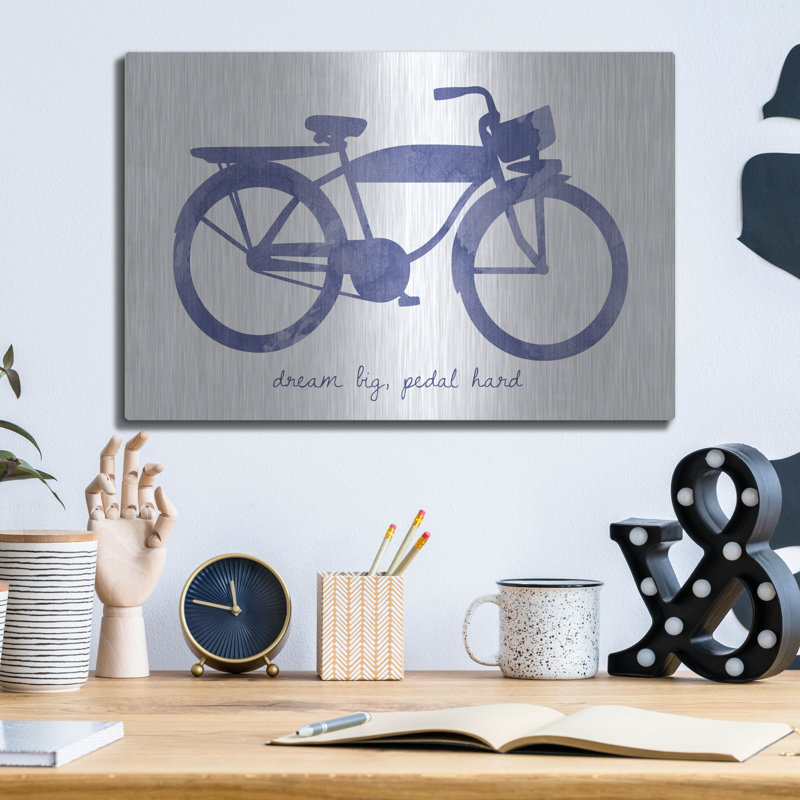 «Bike 2» par Erin Clark, art mural en métal, H 12 po x l 16 po