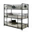 Lit superposé de style industriel avec structure double et double en acier sur une structure en métal-1886254580