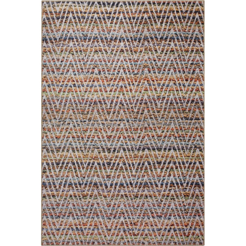 Dorian Modern Pattern Woven Base Decorative Multicolored Rug, Rectangle 8'2" x 11'5"