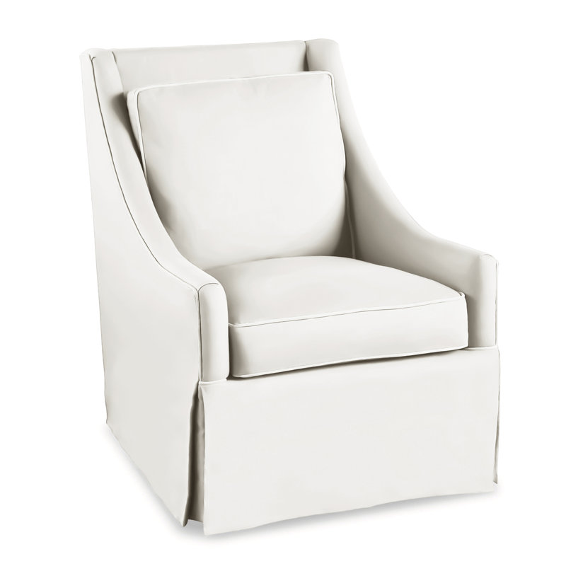 Teagan Upholstered Slipcovered Armchair, Elite Ivory; 0321-91