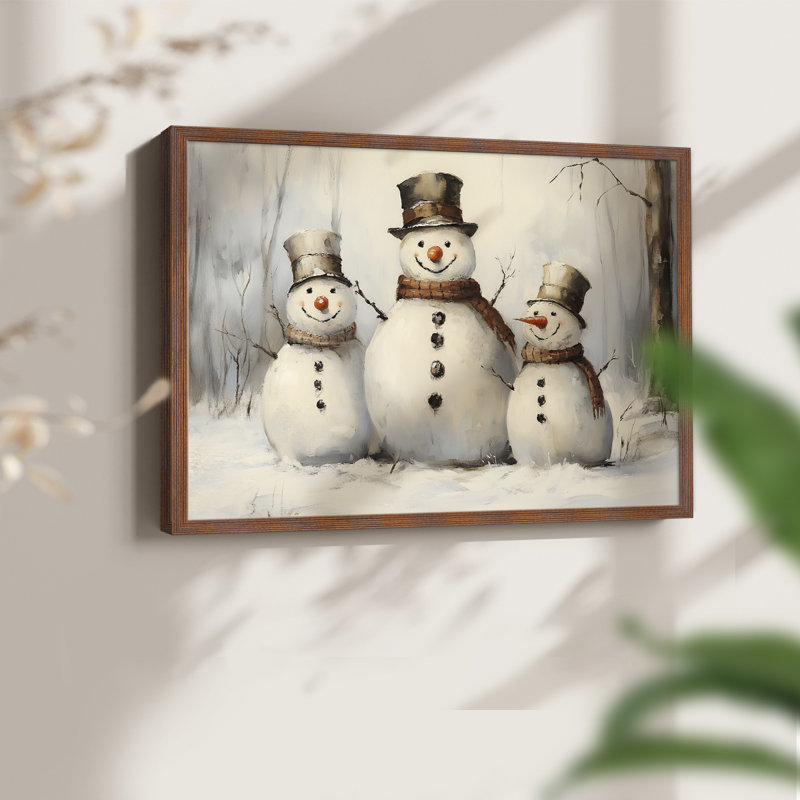 «Chirstmas Art» - cmxxxvii - reproduction encadrée, H 11 po x l 14 po, Noyer