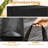 420D PU Waterproof Black Oversized Patio Furniture Cover/ Mesh Windows & Buckles, 126"L x 63"W x 28"H