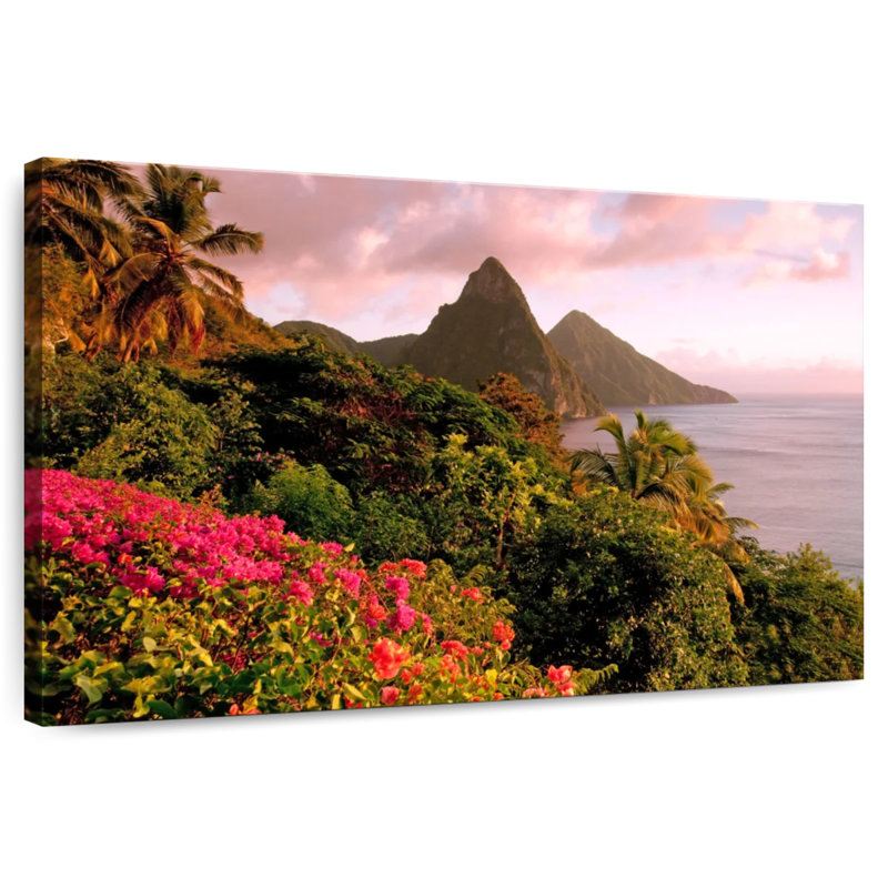 Kavia Pitons Of Saint Lucia, 8" H x 12" W