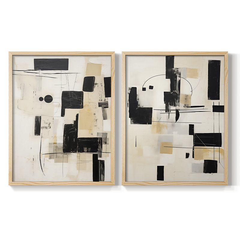 ABSTRACT Series CCCCLIX III - Impression encadrée de qualité supérieure - prête à être accrochée - aucun clou requis - aucun clou requis