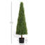 Topiaire arbre plante en pot décorations d'arbres pour le salon intérieur arbre extérieur buis artificiel 120 cm 2 pièces / ensemble