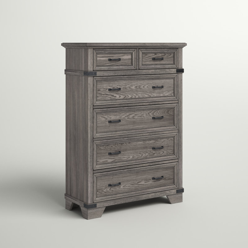 Lacroix Forge Chest with 6 Drawers, Brushed Steel