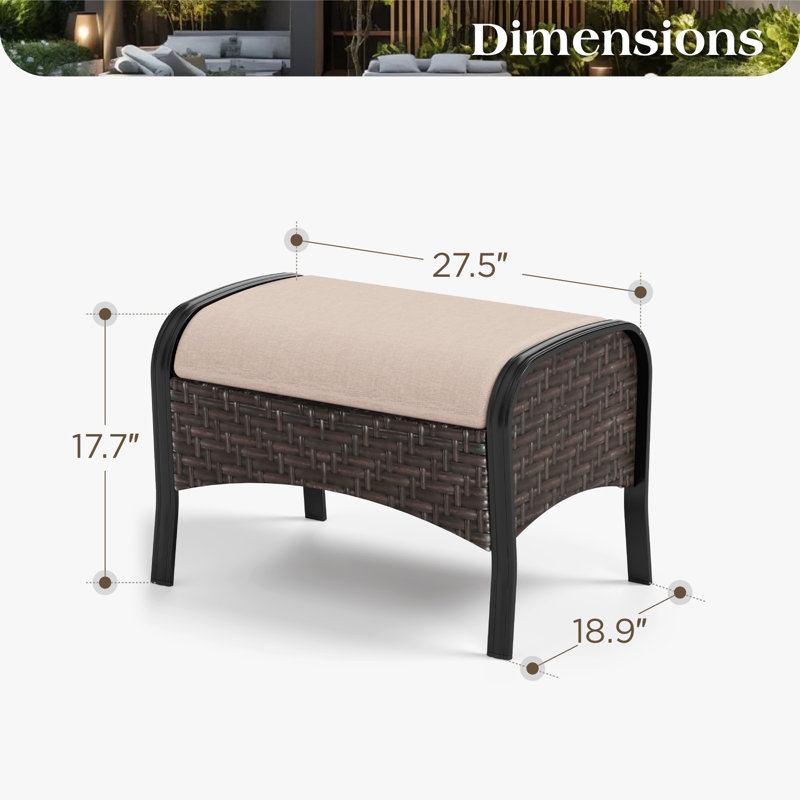 Outdoor Ottomans With Cushions 
