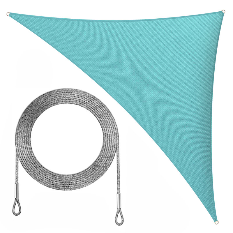 Toile d'ombrage triangulaire, 12 pi x 12 pi x 17 pi, Turquoise