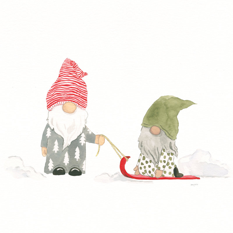 Winter Gnomes III by Jenaya Jackson - Wrapped Canvas Print, 30cm H x 30cm W
