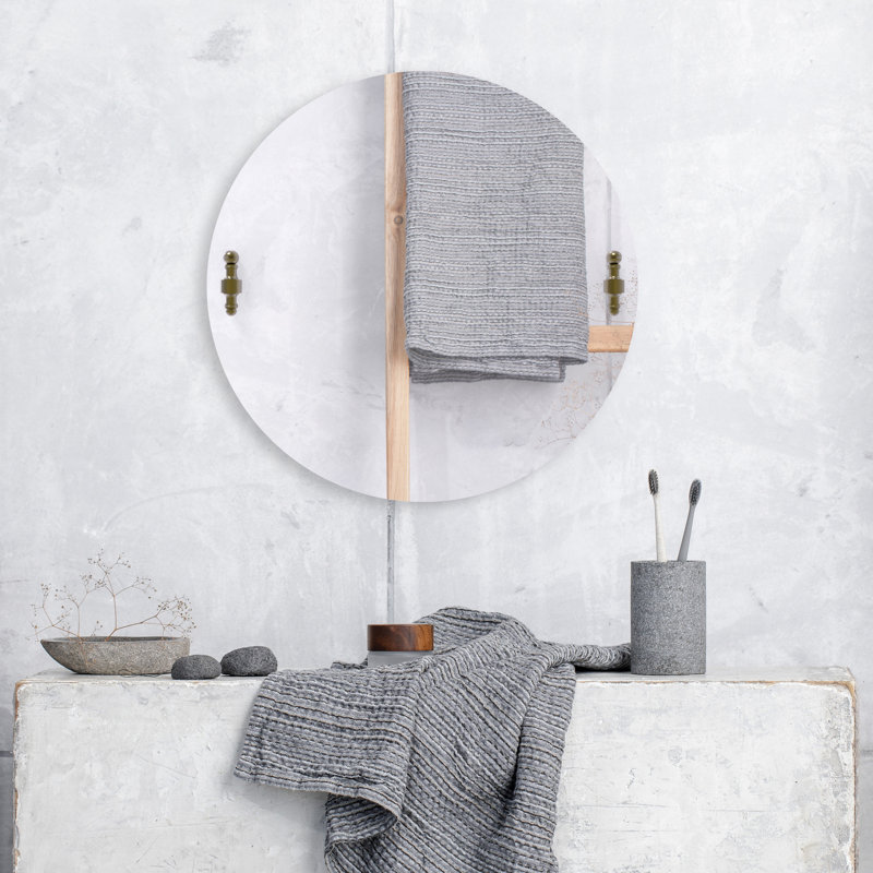 Marchmont Flat Wall Mirror, Antique Brass